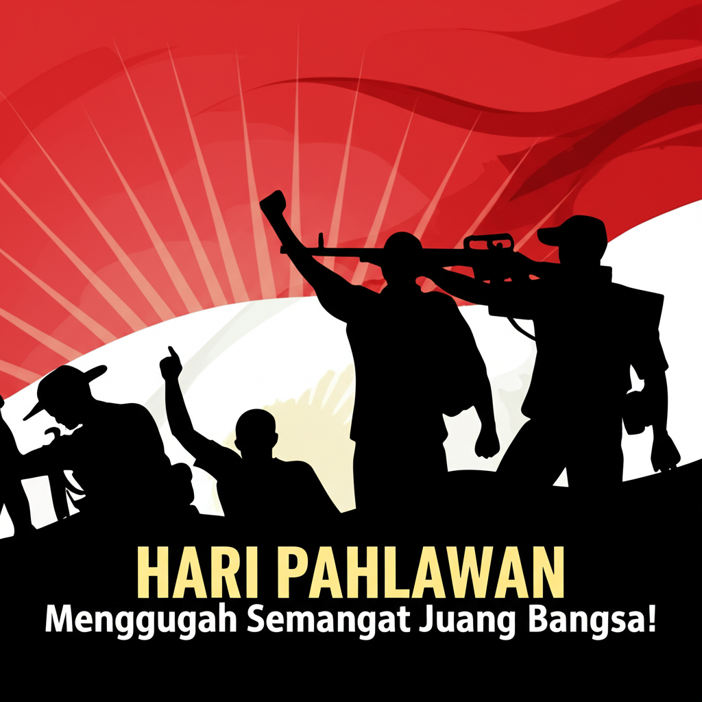 Generate an eye-catching, high-quality featured image prompt for a blog post about: Hari Pahlawan: M