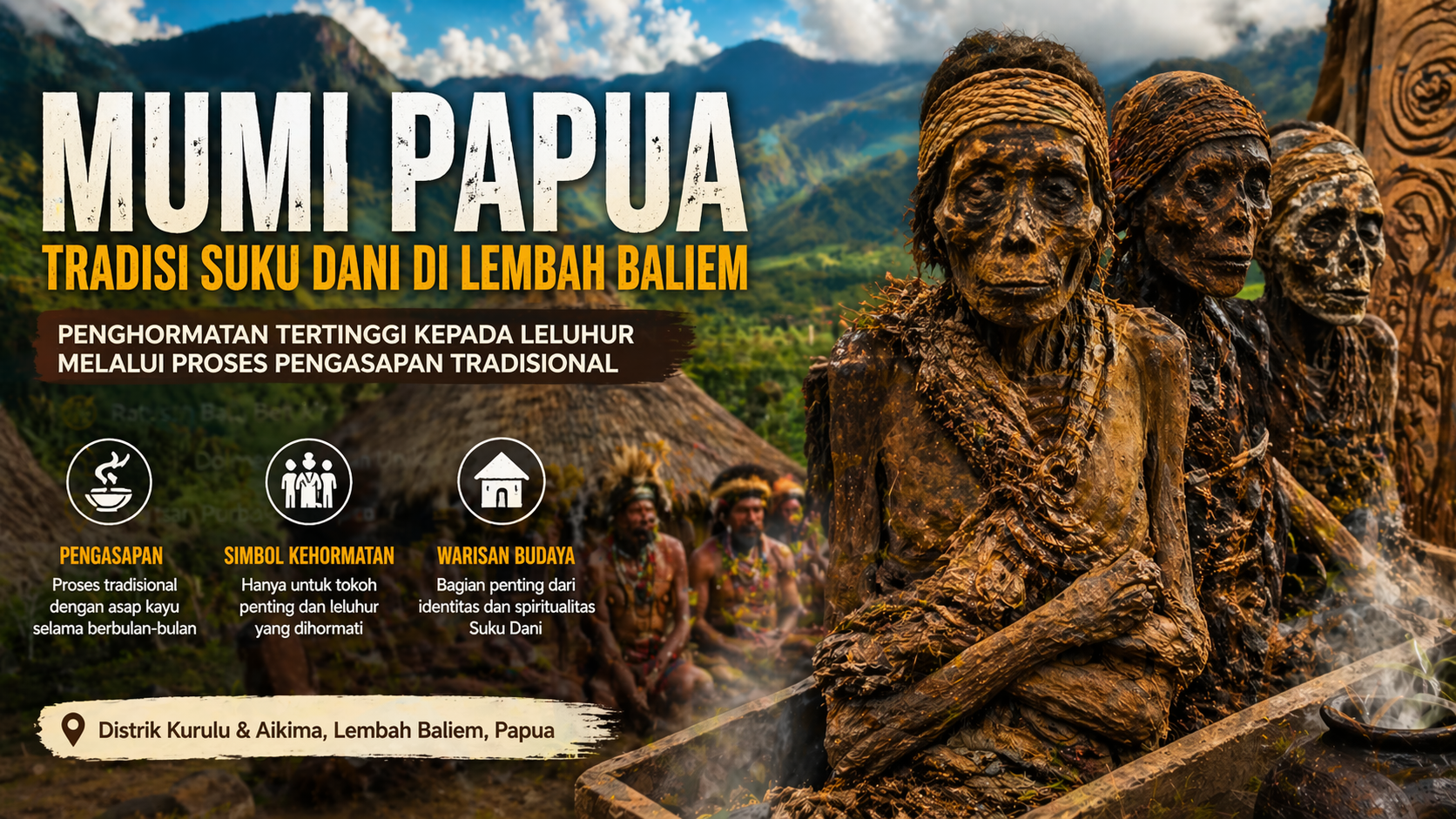 Mumi Papua: Tradisi Unik Suku Dani di Lembah Baliem