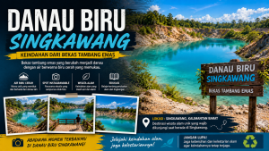 Pesona Biru Eksotis di Bekas Tambang Emas
