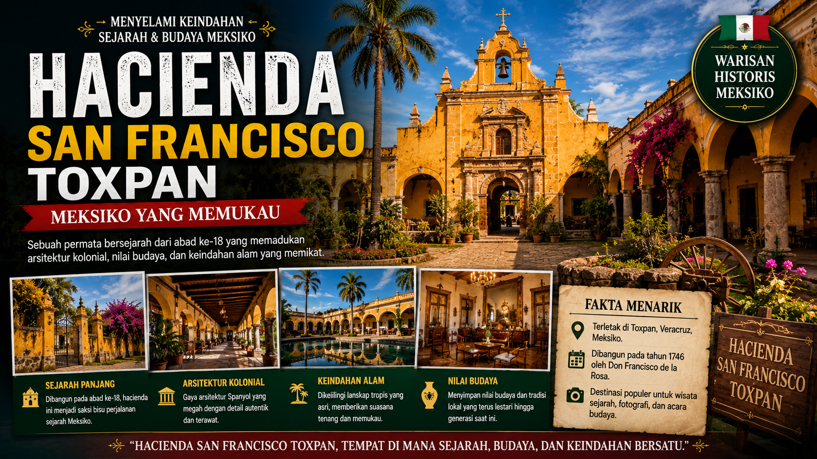 Hacienda San Francisco Toxpan: Perpaduan Arsitektur Bersejarah dan Identitas Budaya Meksiko