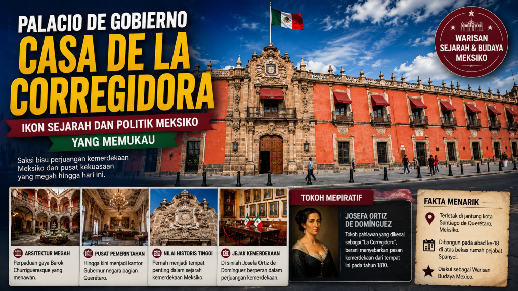 Keindahan Palacio de Gobierno Casa de la Corregidora dan Kisah di Balik Dinding Bersejarahnya