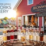 Ironworks Distillery di Lunenburg Nova Scotia Kanada, bekas bengkel pandai besi tahun 1893
