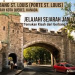 St. Louis Gate atau Porte Saint-Louis, gerbang batu bersejarah di kawasan Old Quebec, Kanada.