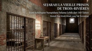 La Vieille Prison de Trois-Rivières di Quebec, Kanada, bangunan penjara batu bersejarah dari abad ke-19.