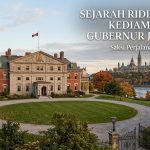 Rideau Hall di Ottawa, Kanada, kediaman resmi gubernur jenderal dengan bangunan klasik dan taman bersejarah.