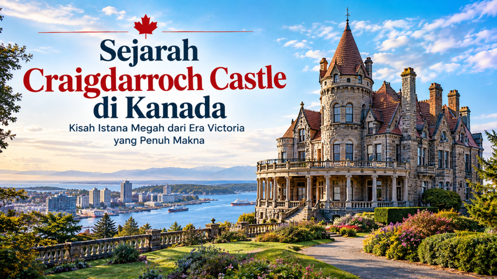 Craigdarroch Castle, rumah bersejarah bergaya Victoria di Victoria, Kanada.